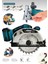 128VF Şarjlı Seramik Sunta Kesme Makinası Profesional Daire Testere 4200 Rpm 2