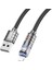 U122 Kristal Uç 2.4A USB To iPhone Lightning Hızlı Data ve Şarj Kablosu 3