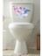 Lila Renkli Çiçekler Klozet Sticker Kapağı ve Banyo Sticker 3
