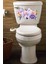 Klozet Sticker Lila Mor Renkli Güller Banyo Sticker 1