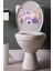 Klozet Sticker Lila Mor Renkli Güller Banyo Sticker 2