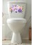 Klozet Sticker Lila Mor Renkli Güller Banyo Sticker 3