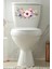 Klozet Sticker Pembe Mor Güller Teamalı Banyo Sticker 3