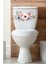 Klozet Sticker Pembe Mor Güller Teamalı Banyo Sticker 4