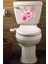Sulu Boya Pembe Çiçekler Klozet ve Banyo Sticker Seti 1