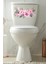 Soft Renki Sulu Boua Mor Pembe Güller Klozet Sticker Banyo Sticker 3