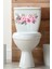 Soft Renki Sulu Boua Mor Pembe Güller Klozet Sticker Banyo Sticker 4