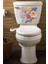 Sulu Boya Mor Pembe Lila Güller Klozet Sticker Banyo Sticker 1