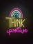 Think Positive Neon LED Tabela Dekoratif Aydınlatma Çocuk ODASI(50X50CM) 1