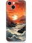 Apple iPhone 13 Mini Uyumlu Silikon Kılıf Deniz Dağ ve Gün Batımı 1
