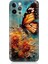 Apple iPhone 12 Pro Max Uyumlu Silikon Kılıf Altın Kelebek ve Papatya 1