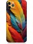 Apple iPhone 11 Pro Max Uyumlu Silikon Kılıf Pastel Renkli Tüyler 1