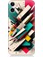 Apple iPhone 12 Mini Uyumlu Silikon Kılıf Renkli Geometrik Desenler 1