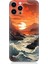 Apple iPhone 13 Pro Max Uyumlu Silikon Kılıf Deniz Dağ ve Gün Batımı 1