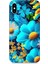 Apple iPhone x Uyumlu Silikon Kılıf Mavi Sarı Çiçekler 1