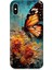 Apple iPhone Xs Max Uyumlu Silikon Kılıf Altın Kelebek ve Papatya 1