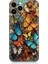 Apple iPhone 13 Pro Max Uyumlu Silikon Kılıf Pastel Renkli Kelebekler 1