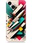 Apple iPhone 14 Plus Uyumlu Silikon Kılıf Renkli Geometrik Desenler 1