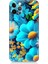 Apple iPhone 12 Pro Uyumlu Silikon Kılıf Mavi Sarı Çiçekler 1