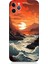 Apple iPhone 11 Pro Max Uyumlu Silikon Kılıf Deniz Dağ ve Gün Batımı 1