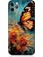 Apple iPhone 11 Pro Max Uyumlu Silikon Kılıf Altın Kelebek ve Papatya 1