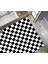 Yer Kaplama Zemin Kaplama Folyosu 65X130 cm Siyah Beyaz Kareler 2