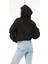 Kapüşonlu Baskılı Crop Sweatshirt 3
