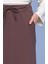 Beli Bağlamalı Cepli Spor Etek - 0152 - Kahverengi 4