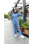Kapşonlu Çıtçıtlı Sade Basic Ikili Eşofman Spor Takımı - 3036 - Mavi 4