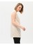 Sude Bisiklet Yaka Kolsuz Sade Basic Bluz - 6038 - Krem 4