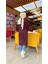 Hira Balon Kol Midi Boy Sade Basic Sweatshirt - 3031 - Mürdüm 4
