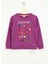 Baskılı Kız Çocuk Lila Sweatshırt HRBTXT302 Haribo Çocuk Sweatshirt 1
