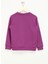 Baskılı Kız Çocuk Lila Sweatshırt HRBTXT302 Haribo Çocuk Sweatshirt 2
