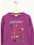 Baskılı Kız Çocuk Lila Sweatshırt HRBTXT302 Haribo Çocuk Sweatshirt 3