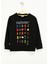 Baskılı Kız Çocuk Siyah Sweatshırt HRBTXT302 Haribo Çocuk Sweatshirt 1