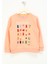Baskılı Kız Çocuk Somon Sweatshırt HRBTXT302 Haribo Çocuk Sweatshirt 2