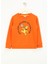 Baskılı Erkek Çocuk Turuncu Sweatshırt HRBTXT305 Haribo Çocuk Sweatshirt 1