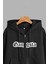Unisex Siyah Kapüşonlu Sweatshirt Ceket Gangsta Baskılı 3