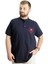 Büyük Beden T-Shirt Hakim Yaka Yatching 22327 Lacivert 1