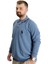 Büyük Beden Erkek Sweat Polo Selanik Horse 23442 Mavi 2