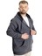 Mode Xl Büyük Beden Erkek Sweat Zippered Basic 20543 Füme 3