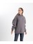 Unisex Oversize Gri Kapşonlu Sweatshirt 1