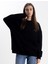 Pull The Hood Unisex Oversize Siyah Sweatshirt Oversize 1