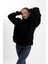 Unisex Oversize Siyah Kapşonlu Sweatshirt 2