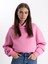 Unisex Oversize Pembe Kapşonlu Sweatshirt 2