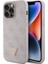 iPhone 15 Pro Max Uyumlu Kılıf Guess Orjinal Lisans Pu Deri Taşlı Üçgen Logo 4g Desen Strass Pembe 2