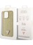 iPhone 15 Pro Max Uyumlu Kılıf Guess Orjinal Lisanslı Taşlı Arka Yüzey Üçgen Logolu Kapak Gold 5