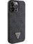 iPhone 15 Pro Max Kılıf Guess Lisanslı Pu Deri Askılı Taşlı Üçgen Logo 4g Strass Crossbody Siyah 1