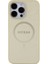 iPhone 15 Pro Max Kılıf Guess Orjinal Lisanslı Magsafe Şarj Özellikli Yazı Logolu Saffiano Krem 4