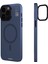iPhone 15 Pro Uyumlu Kılıf Magsafe Şarj Özellikli Standlı Youngkit Hermit Bracket Serisi Kapak Mavi 2